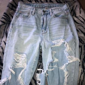 Heavily distressed Denim jeans